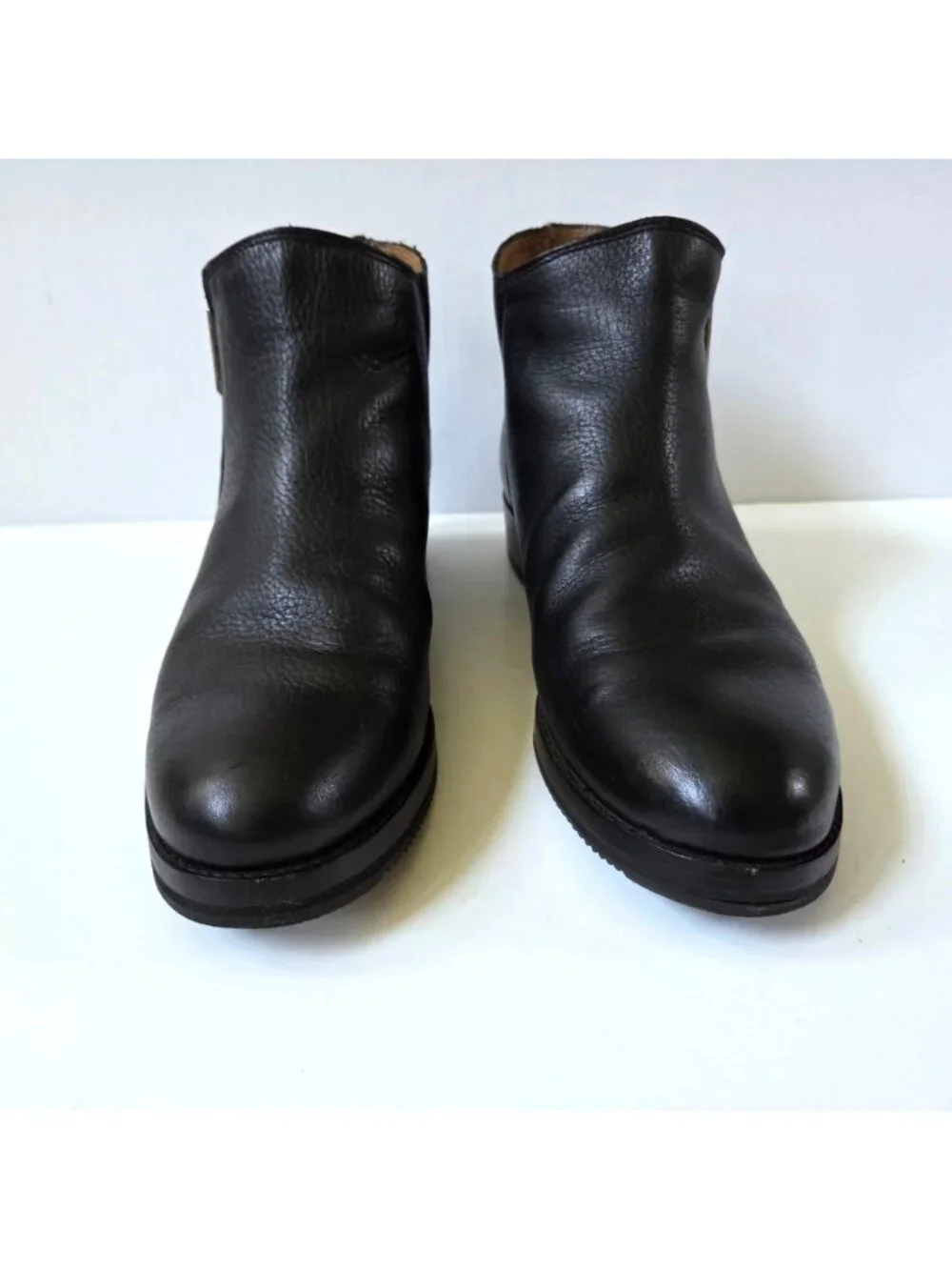 Frye Boots Womens 7.5 Black Leather Madison Moto Shootie Bootie Biker Preppy